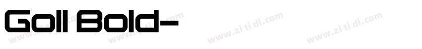 Goli Bold字体转换
